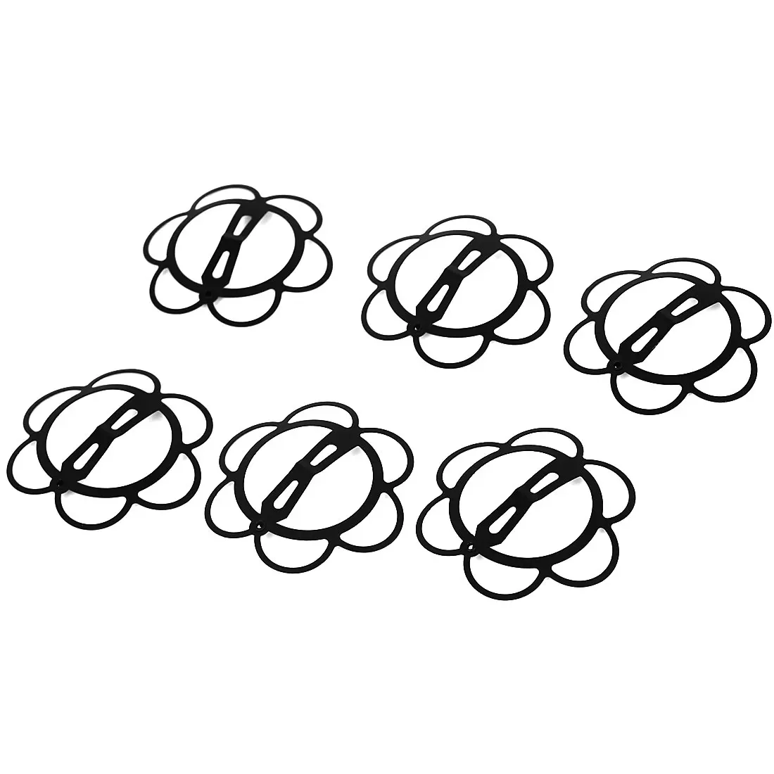 6Pcs Flower Shape Bendy Snap Hair Clip Prong Hairpin Bobby Pin Slides