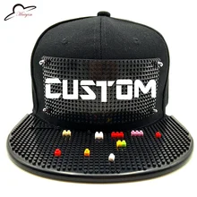 Мозаичные бейсболки с логотипом на заказ, строительные игрушки, бейсболки с блоками, бейсболки, бейсболки, баскетбольные кепки