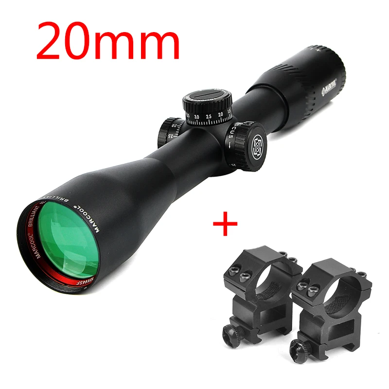 Marcool Riflescope BLT 10X44 SF HD Red Ring Tactical Airsoft Air Rifle Optical Collimator Sight Rifle Scope For Hunting - Цвет: 20mm