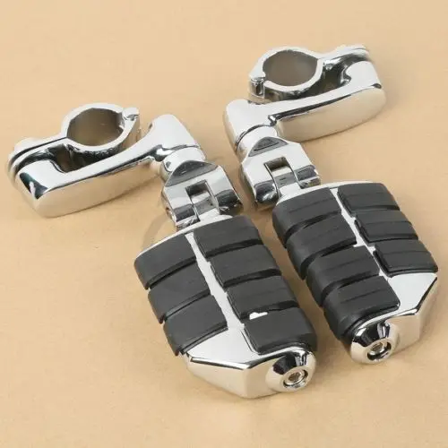 

Motorcycle 1-1/4" 32mm Universal Highway FootPeg Footrest For Harley Engine Guard Crash Bar Road King Street Glide
