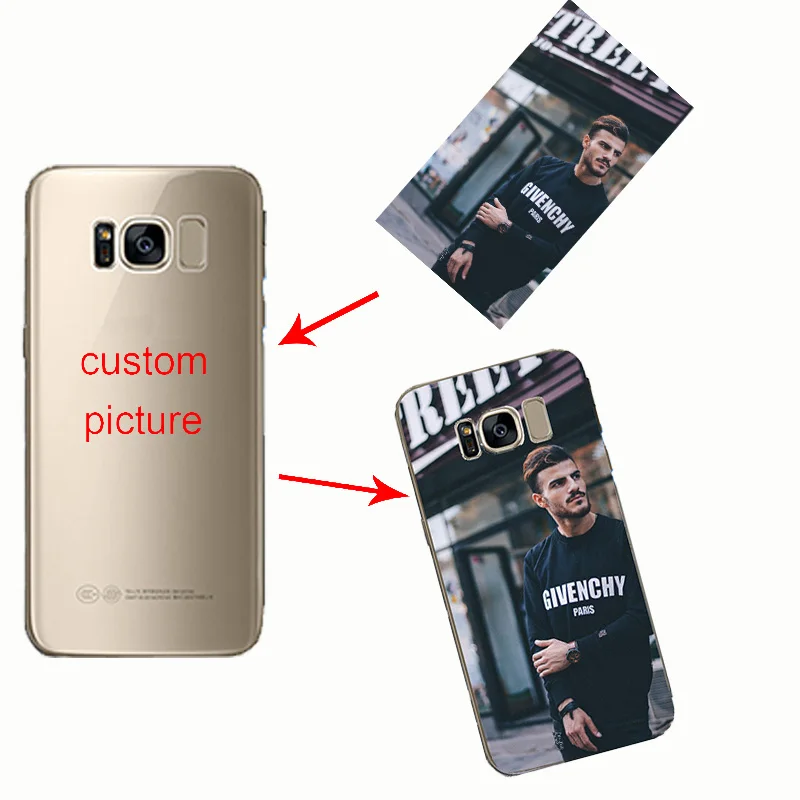 

Custom DIY Name Picture Soft Silicon Phone Case for Samsung Galaxy Note8 S8 S9 edge plus Note4 Note5 S6 S7
