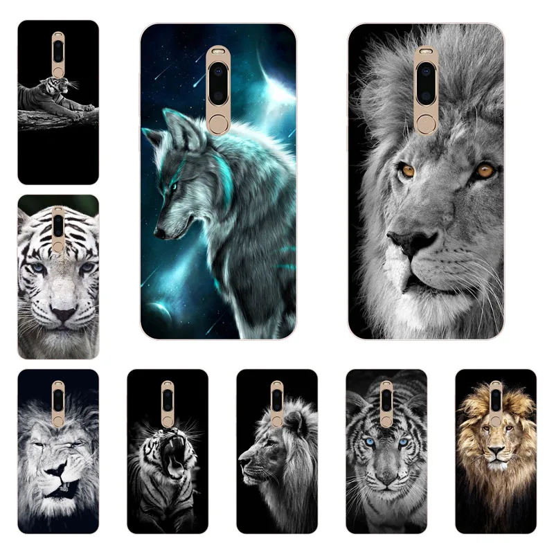 meizu X8 Case Silicon Tiger lion Painting Soft TPU Back Cover for x8 Phone protect Bags shell |