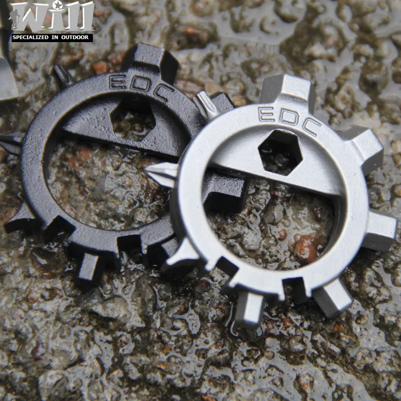 12 Functions Screwdriver Keyring Bottle Opener Bike Adjust Outdoor Survival Tool