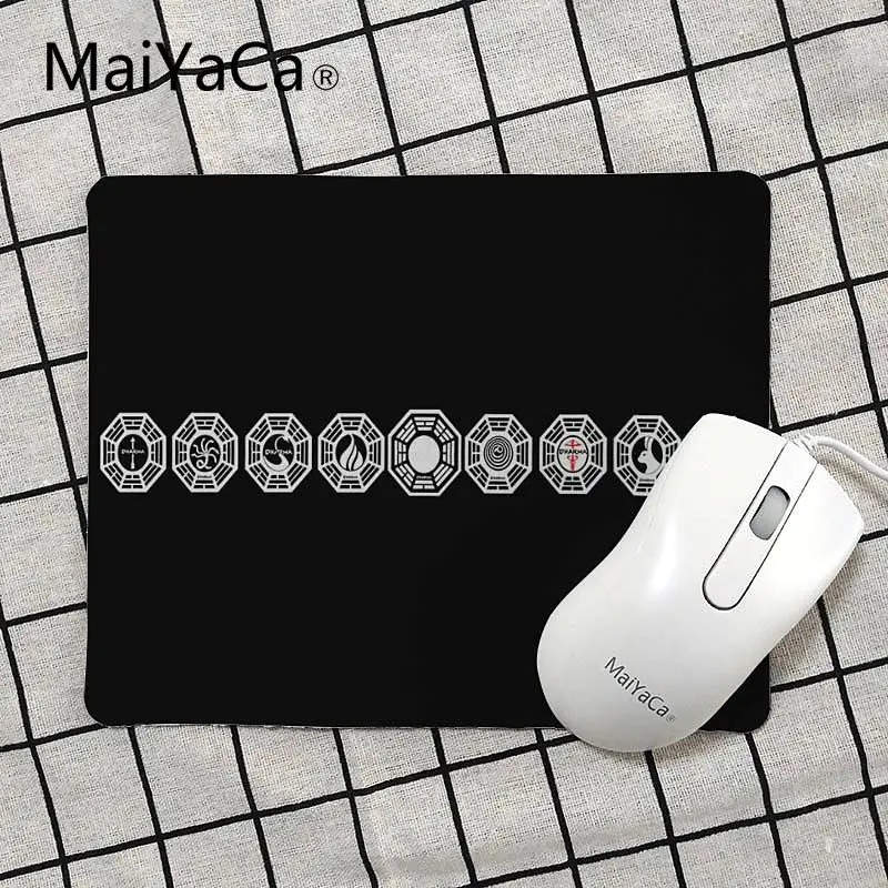 No Lock Edge18x22cm MaiYaCa Противоскользящий ПК dharma initive ноутбук компьютер коврик для мыши размер для 18x22 см 25x29 см резиновые коврики - Цвет: No Lock Edge18x22cm