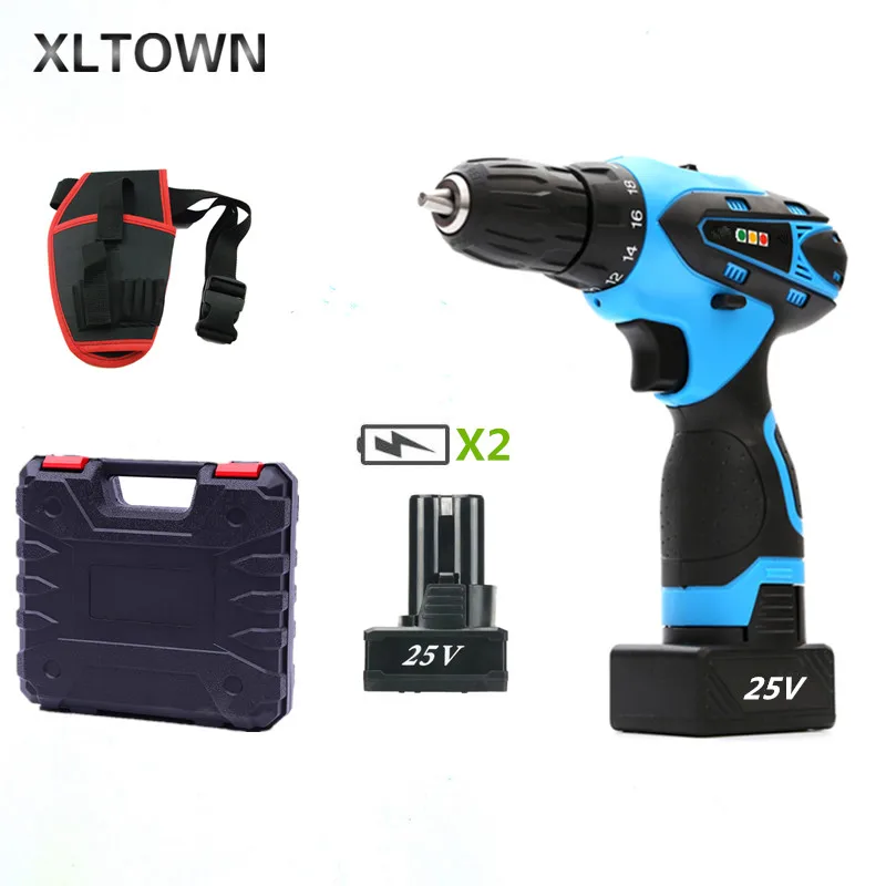 

Xltown 25v Cordless Electric Screwdriver Rechargeable Lithium Battery Multifunction Electric Drill power tools Lithium drill