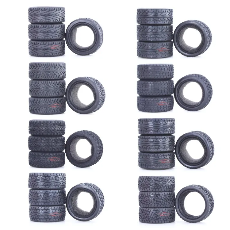 

4PCS 8001 Hsp94123 cherry D4 high speed tyre tread Racer 1/10 flat run RV car drift high quality rubber for RC Car free shipping