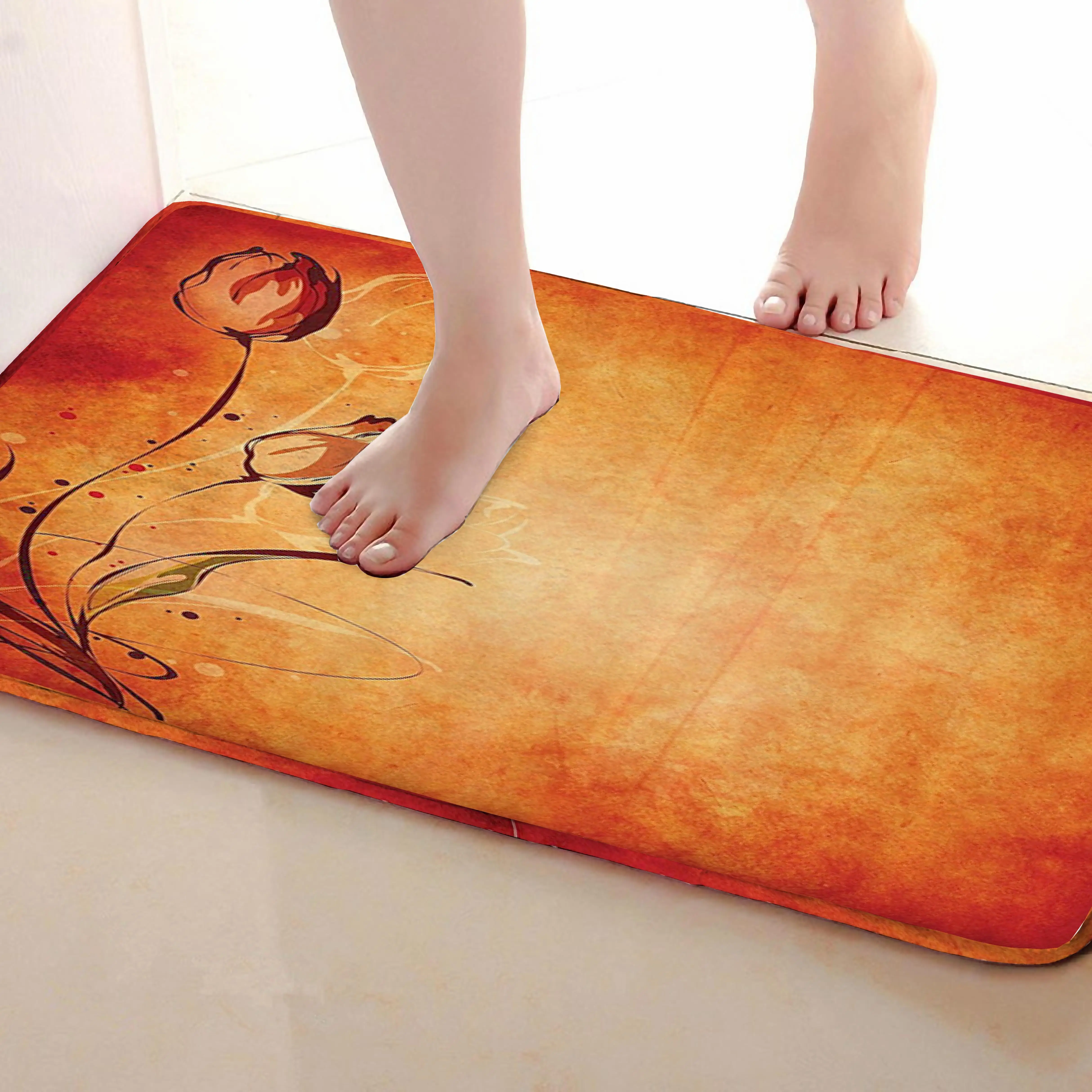 Orange Style Outdoor Mats,Funny Anti skid Bath Mat, Doormats,Door Entrance Matsin Carpet from