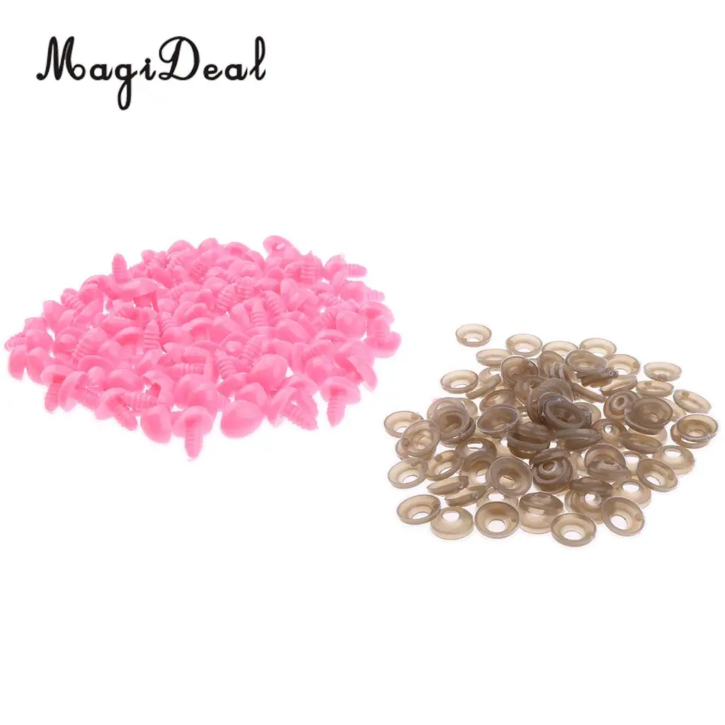 100Pcs/Pack 13x15mm Safety Noses for Soft Plush Animal Toys DIY Making Supplies Children Kids Girls Toys 4Colors