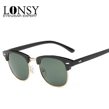 

CLASSIC Half Metal Sunglasses Men Women Brand Designer Glasses 7 Color Coating Polarization Sun Glasses Fashion Oculos De Sol