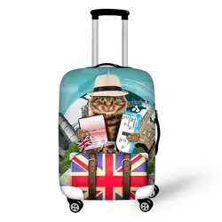 Чехол для чемодана защитный чехол для багажа крышка с молнией 3D pet cat с принтами для багажа крышка костюм 18-32 дюймов