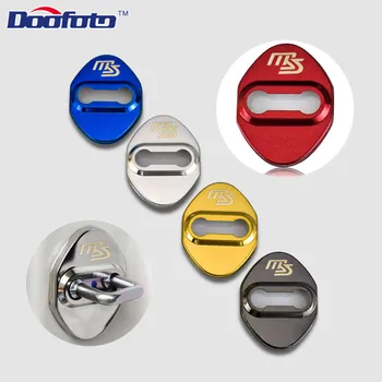 

Doofoto Car Styling Protect Accessories Badge Sticker Logo For Mazda 2 5 6 CX-5 CX-9 MS 3 Decor Door Lock Cover Custom Logo 4pcs