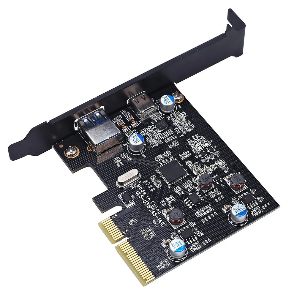  PCI-E PCI Express zu USB 3.1 Gen2 10 Gbps Hub Typ A und Typ C 2-Port PCIe Expansion Adapter karte F