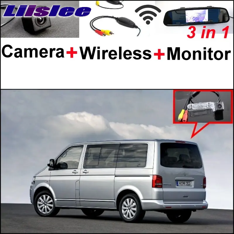 

Liislee Special Camera + Wireless Receiver + Mirror+Monitor Parking System For Volkswagen VW T5 Transporter Caravelle Multivan