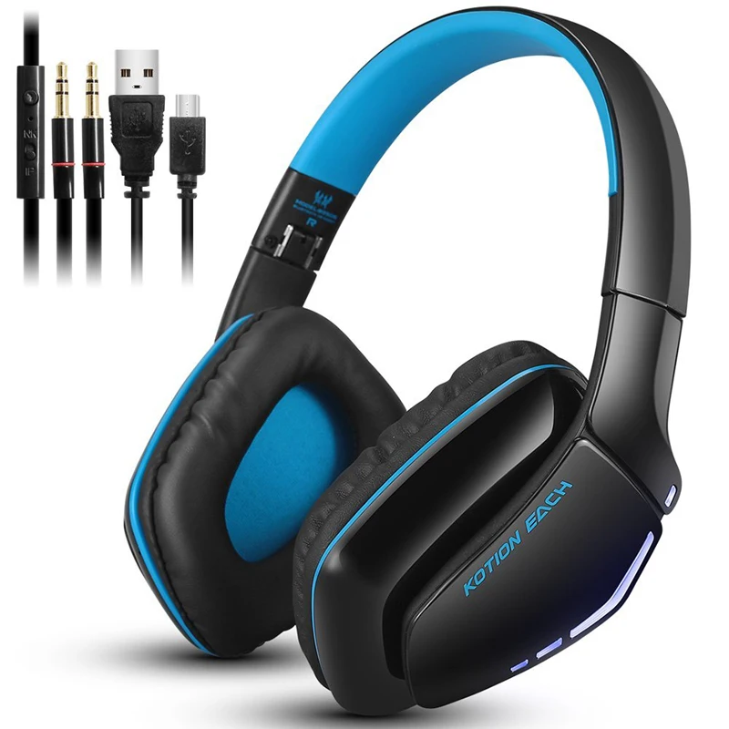 Kaufen Bluetooth Kopfhörer Wireless Headset Tragbare Faltbare Kopfhörer Sport Gaming Kopfhörer Über Die Kopf Computer Headset Für PS4 PC