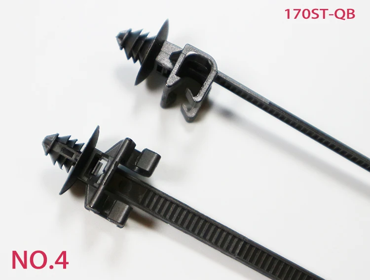 20 шт. нейлоновый Черный Автомобильный кабельный ремень с нажимным креплением фиксатор для проводов Зажим кабельные стяжки