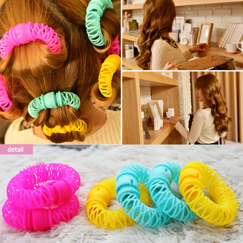 New Hair Styling Roller Hairdress Magic Bendy Curler Spiral Curls DIY