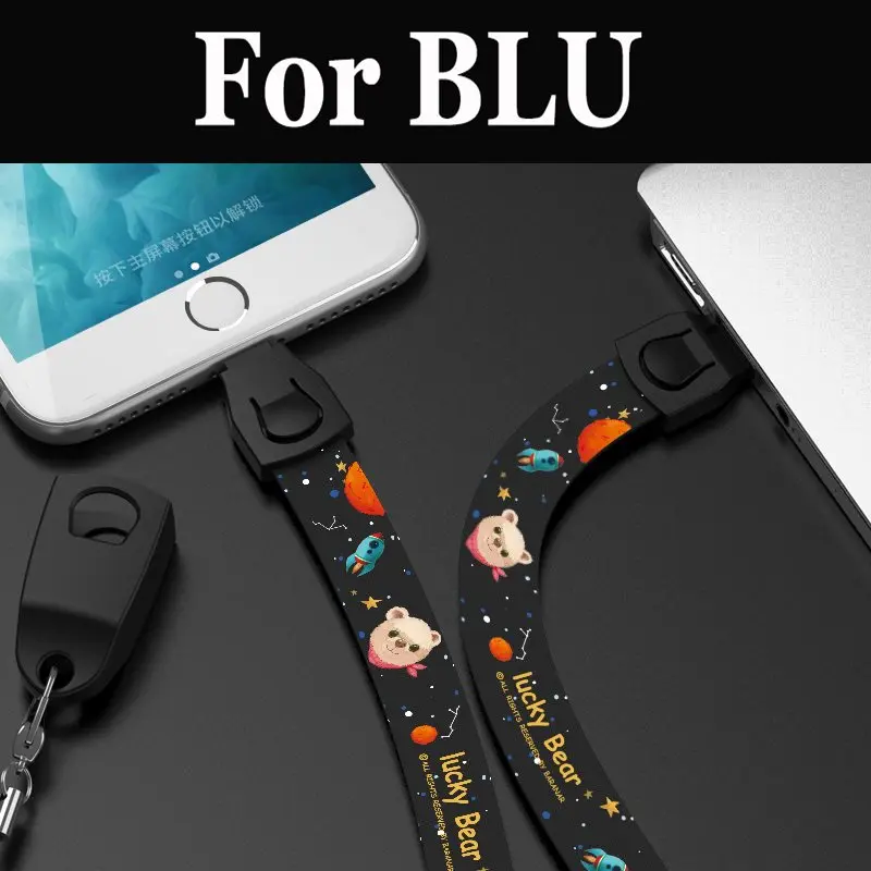 USB للهاتف المحمول حزام الكرتون لطيف القط الحبل الهاتف اليد ل بلو R1 HD ستوديو G HD LTE الحياة واحد X2 فيفو 5R الحياة واحد X2 البسيطة