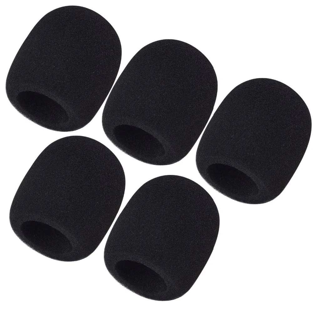 5xBall type Soft Foam Mic Cover Sponge Skin Handheld Lapel Microphone
