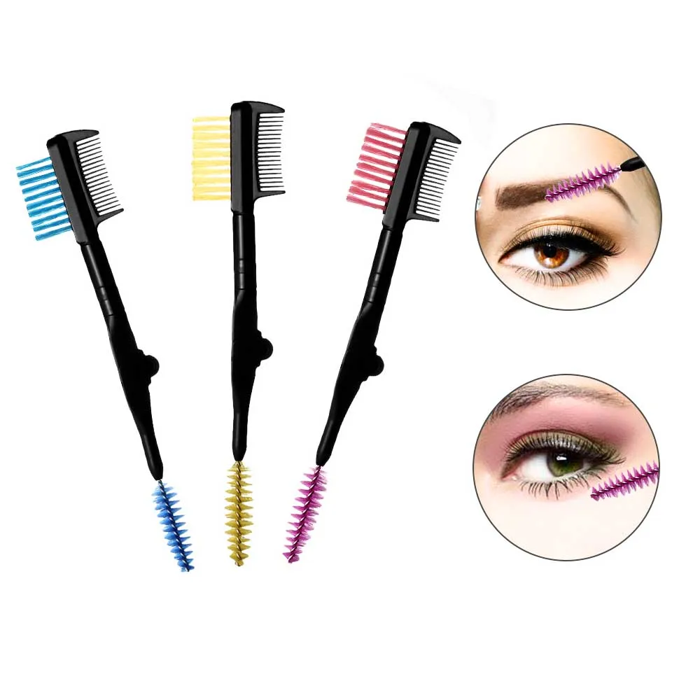 

1PCS Double Sided Eyebrow Brush Eyelash Comb Mascara Separator Beauty Cosmetic Eeyebrow Makeup Brushes For Eyes Makeup Tool
