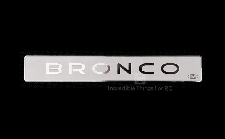 metal Logo rearview mirror guard plate for 1/10 Ford bronco Ranger RC Crawler Car Traxxas TRX-4