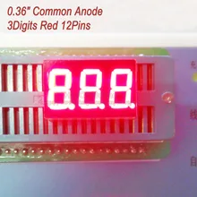 10 шт./лот) светодиодный дисплей 0,36 дюйма 12 контактов 3 цифры биты 7 сегментный красный светодиодный дисплей общий анод цифровой дисплей 3631BR