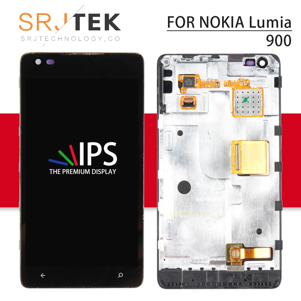 

Srjtek Display For Nokia lumia 900 LCD Touch Screen With Frame For Nokia lumia N900 Digitizer Assembly Replacement Parts