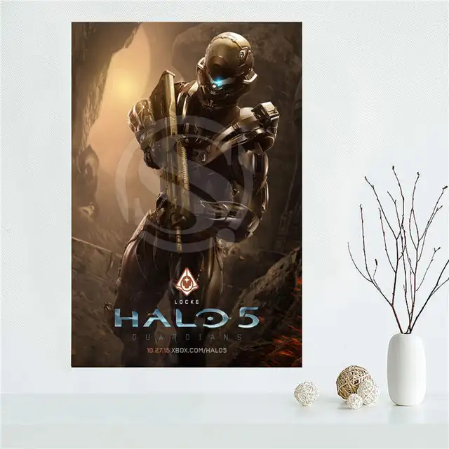 Y530L90 Custom halo the master chief Canvas Painting Wall Silk Poster