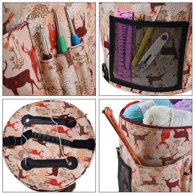 Looen крючком сумка пустая сумка для хранения пряжи органайзер для всех крючком швейная фурнитура Вязание сумка для Игла DIY Искусство ремесло