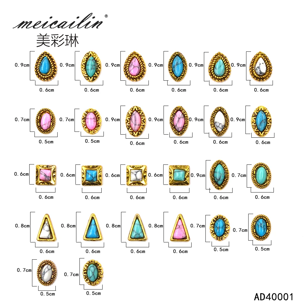 3D nail art decorations gem
