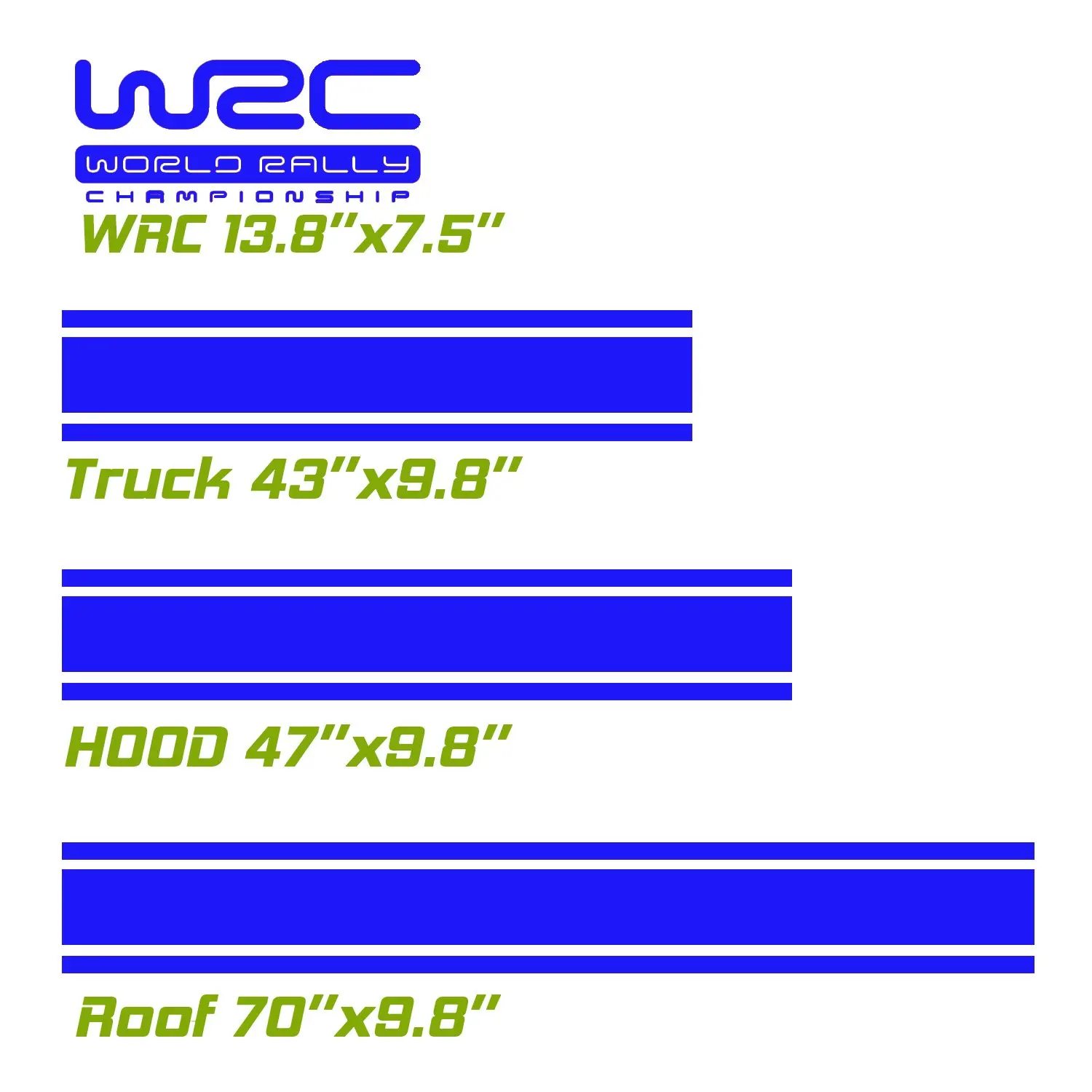  4Pcs/Pack WRC Decorative Stickers Racing Stripe Decal Sticker for Car Decoration Hood Roof Trunk Sk