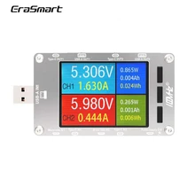 T50N USB двухканальный монитор питания PD QC3.0 QC2.0 тестовый метр er Таблица емкости с тестовым кабелем