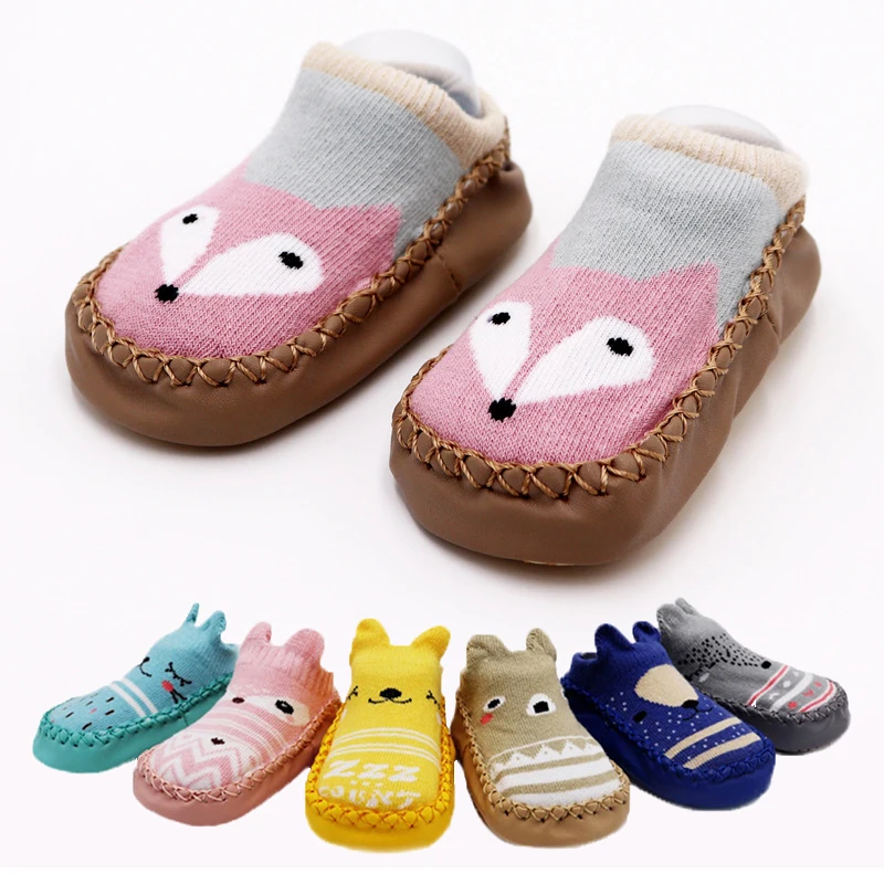 

Infant Baby Socks With Rubber Soles Newborn Baby Girls Boys Autumn Winter Children Floor Socks Shoes Anti Slip Soft Sole Sock