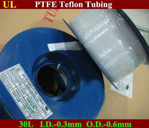 30L PTFE Teflon Tube ID 0.3mm OD 0.6mm Transparent Insulation Sleeve for Micro Transformers/Electronic/Technology Pipe 305m | Электронные