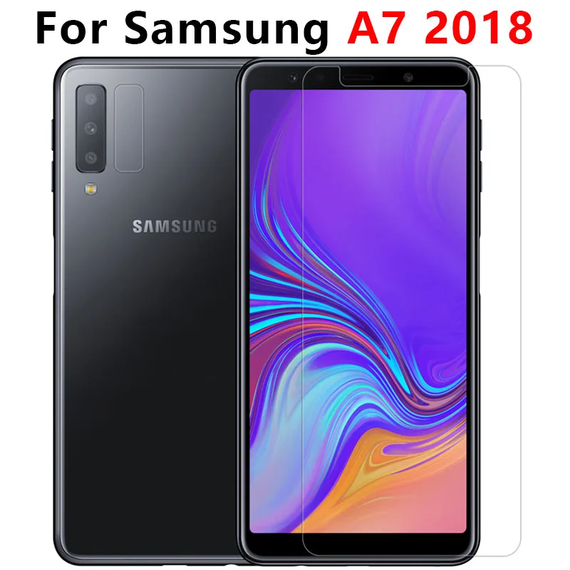 زجاج واقي لسامسونج A7 2018 A750 A730 المقسى غلاس على غالاكسي أ 7 7a واقي للشاشة screenprotector ورقة A72018