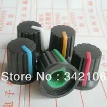 100 шт. ручка переключателя потенциометра крышка(черная кнопка цвета) диаметр 6 мм диаметр 15 мм* 15 мм высота