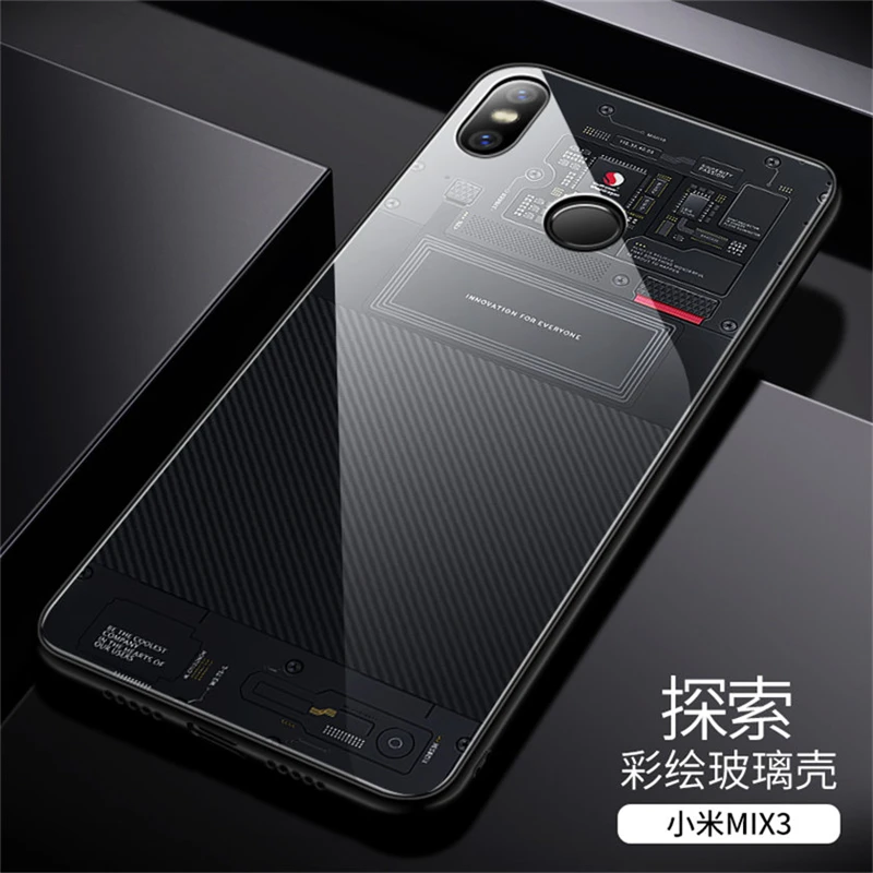 Aixuan стеклянный чехол для Xiaomi mi x 3 Xiaomi mi x 3 mi x3 Aixuan чехол из закаленного стекла силиконовый защитный полный чехол s