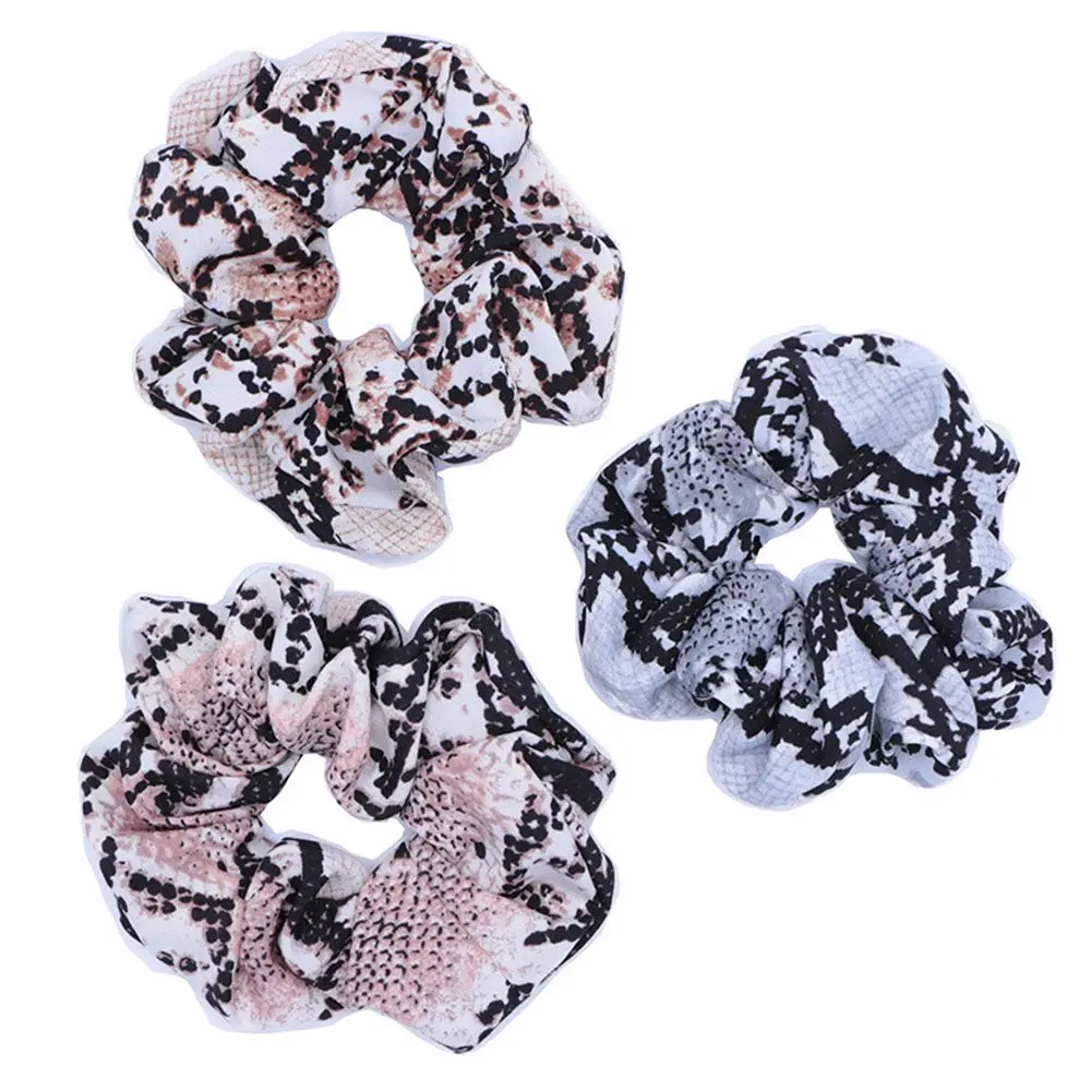 

Women's Scrunchies Snake Elastic Hair Bands Ladies Stretch Ponytail Rubber Print Headband Solid Headwear Hair Accessories
