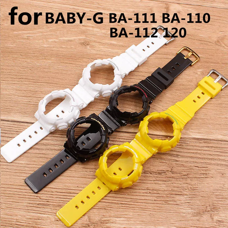 Смотреть аксессуары Дело ремешок для Casio BABY-G серии BA-110 BA-112 120 111 спортивные Водонепроницаемый Для женщин ремешок