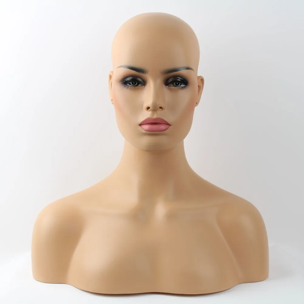Buy Female Realistic Fiberglass Mannequin Head Bust