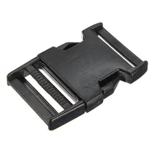 En gros 10pcs * 10 pièces boucles plastiques clips paracord pour sangle élastique bracelet paracorde noir 38mm