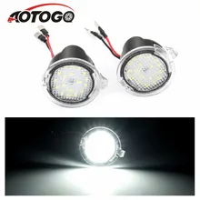 Aotogo 2 pçs de alta potência branco led espelho lateral poça luzes para ford f150 2012 2013 2014