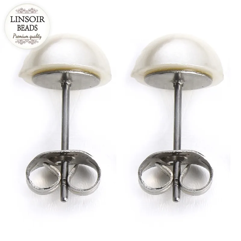 

1 Pair Natural Imitation Pearl Earring Stud Silver Tone Stainless Steel Earring Fashion Jewelry Wedding Pearl Hot Sell F2231