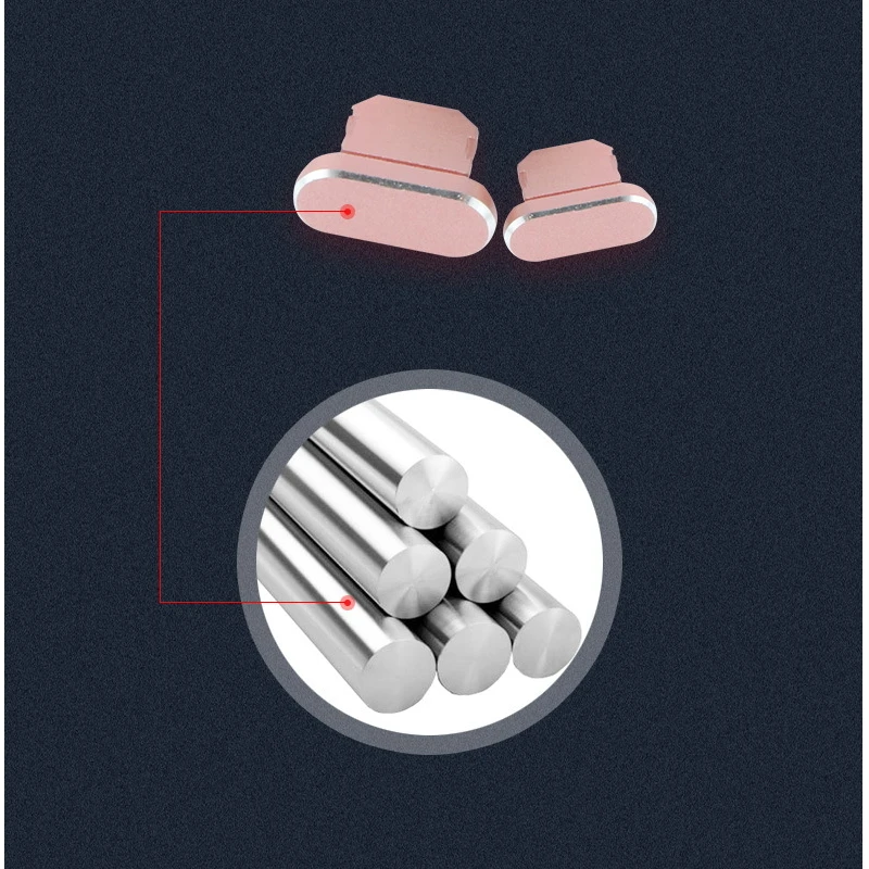 Металлическая Пылезащитная заглушка для зарядки, пылезащитная заглушка для iPhone 8, 6 S, 7 Plus, мини Пылезащитная заглушка для iPhone 5, 5S, SE, аксессуары для телефонов