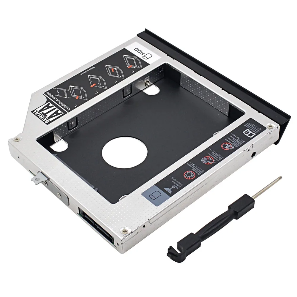 

High Quality SATAIII Second HDD Caddy 12.7mm 2.5" SSD HDD Enclosure for Lenovo ThinkPad L410 L412 L420 L421 L430 Optical Bay