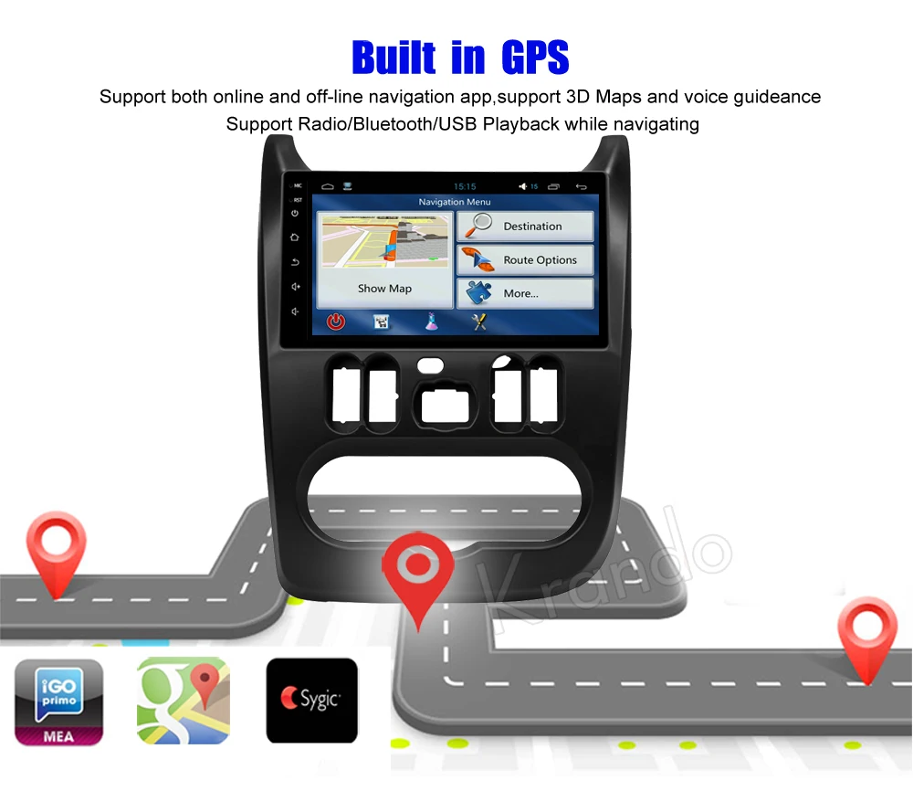 Discount Krando 9" Android 7.1 car radio gps dvd navigation multimedia system for Renault Dacia Sandero 2008-2012 audio player 2 Discount Krando 9" Android 7.1 car radio gps dvd navigation multimedia system for Renault Dacia Sandero 2008-2012 audio player 2