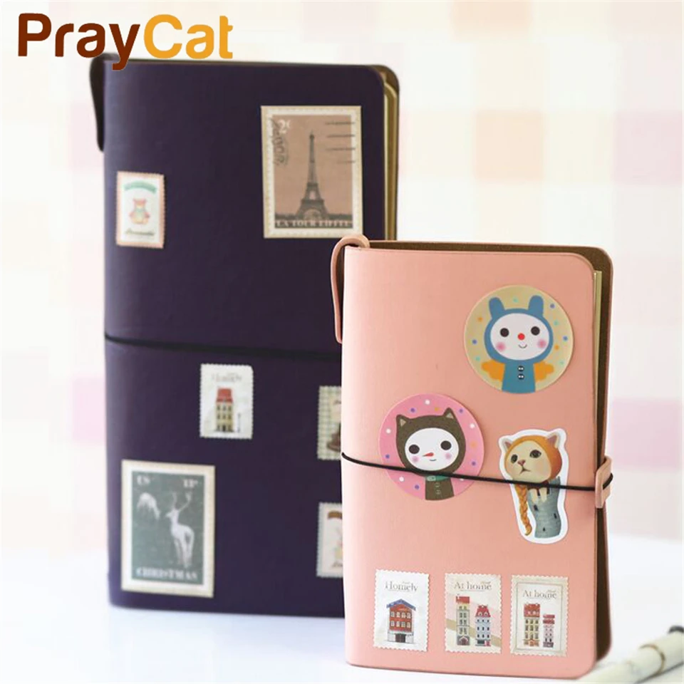

Vintage Travel Journal Notebook Kawaii Leather Writing Note Diary Notebook Planner Journal For Students Stationer