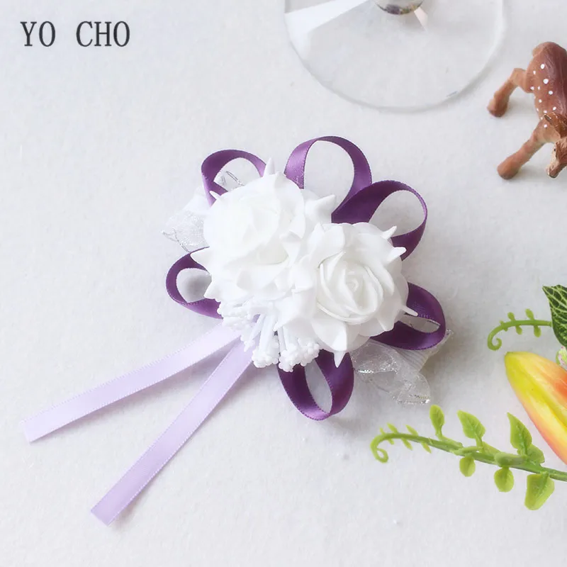 wrist corsage bracelet band bridesmaids flowers (55)
