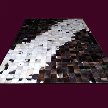 Модный художественный ковер из натуральной воловьей кожи, индийские ковры ручной работы