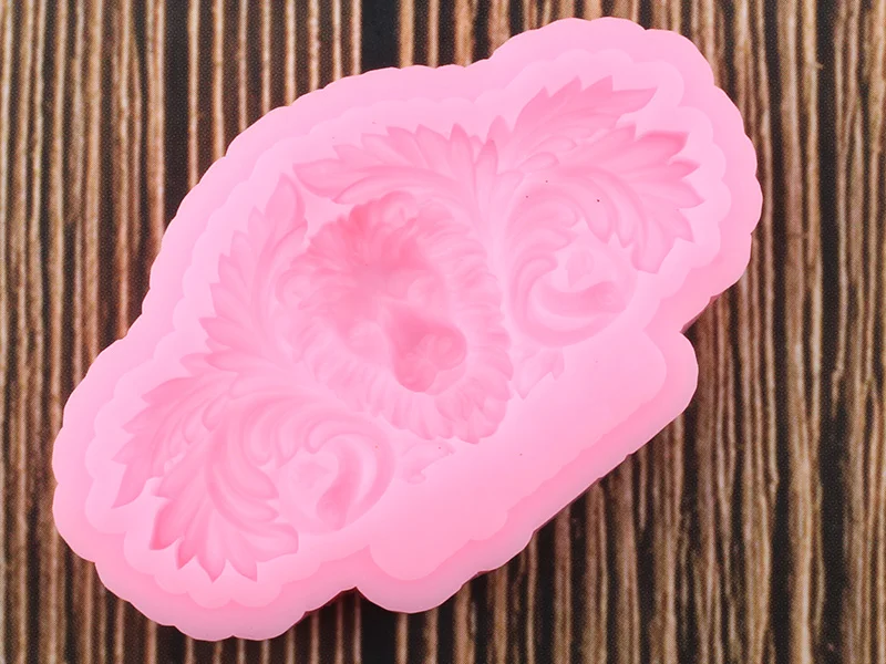3D ремесло свиток листья границы силиконовые формы Лев кекс Топпер инструменты для украшения тортов из мастики конфеты шоколадные формы для мастики