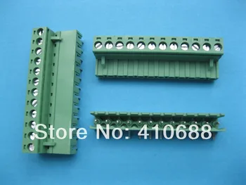 

60 Pcs Angle 12 way/pin Pitch 5.08mm Screw Terminal Block Connector Pluggable Type Green 2EDCK-2EDCR-5.08